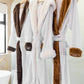 The Haven Robe - White/Grey